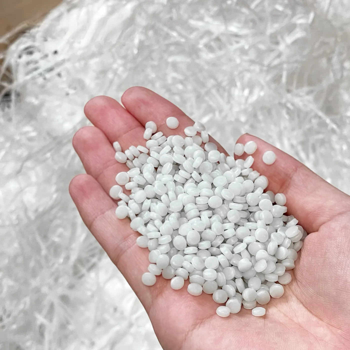 Recycled plastic pellets